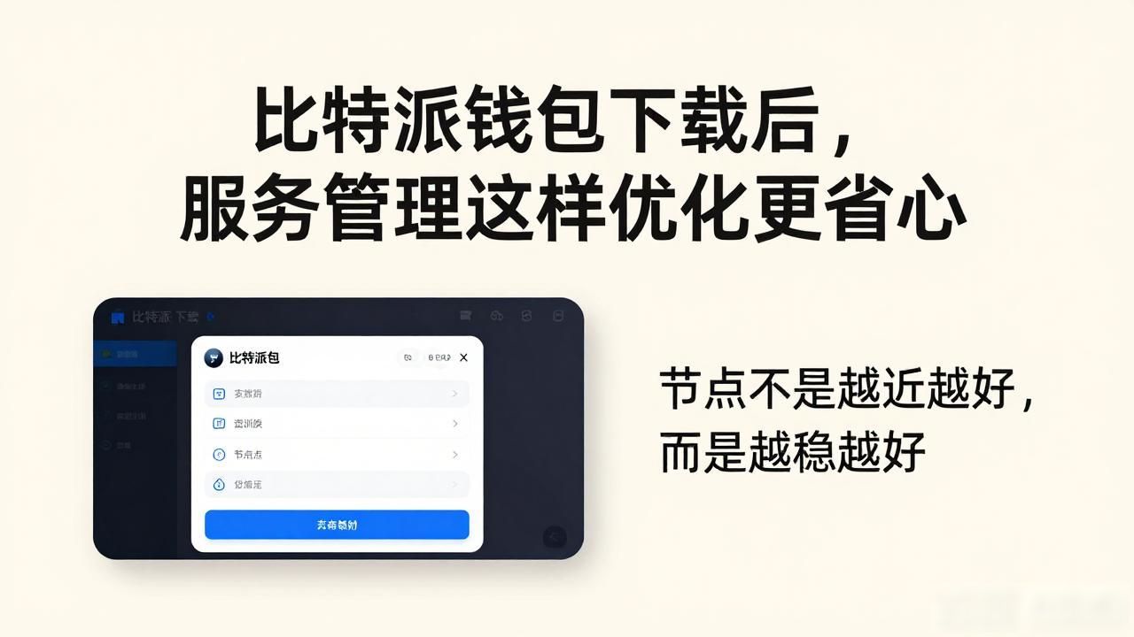 比特派钱包下载后,服务管理这样优化更省心