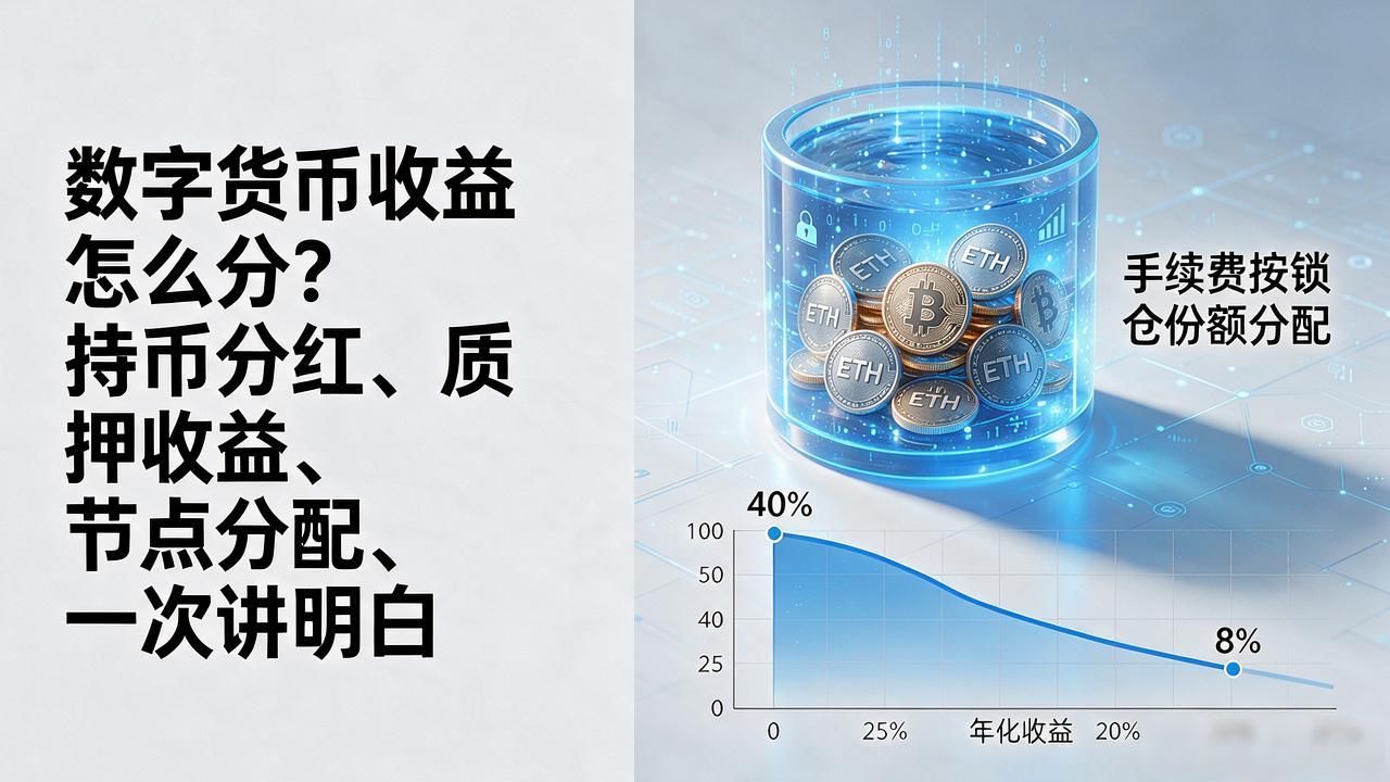 数字货币收益怎么分?持币分红、质押收益、节点分配一次讲明白