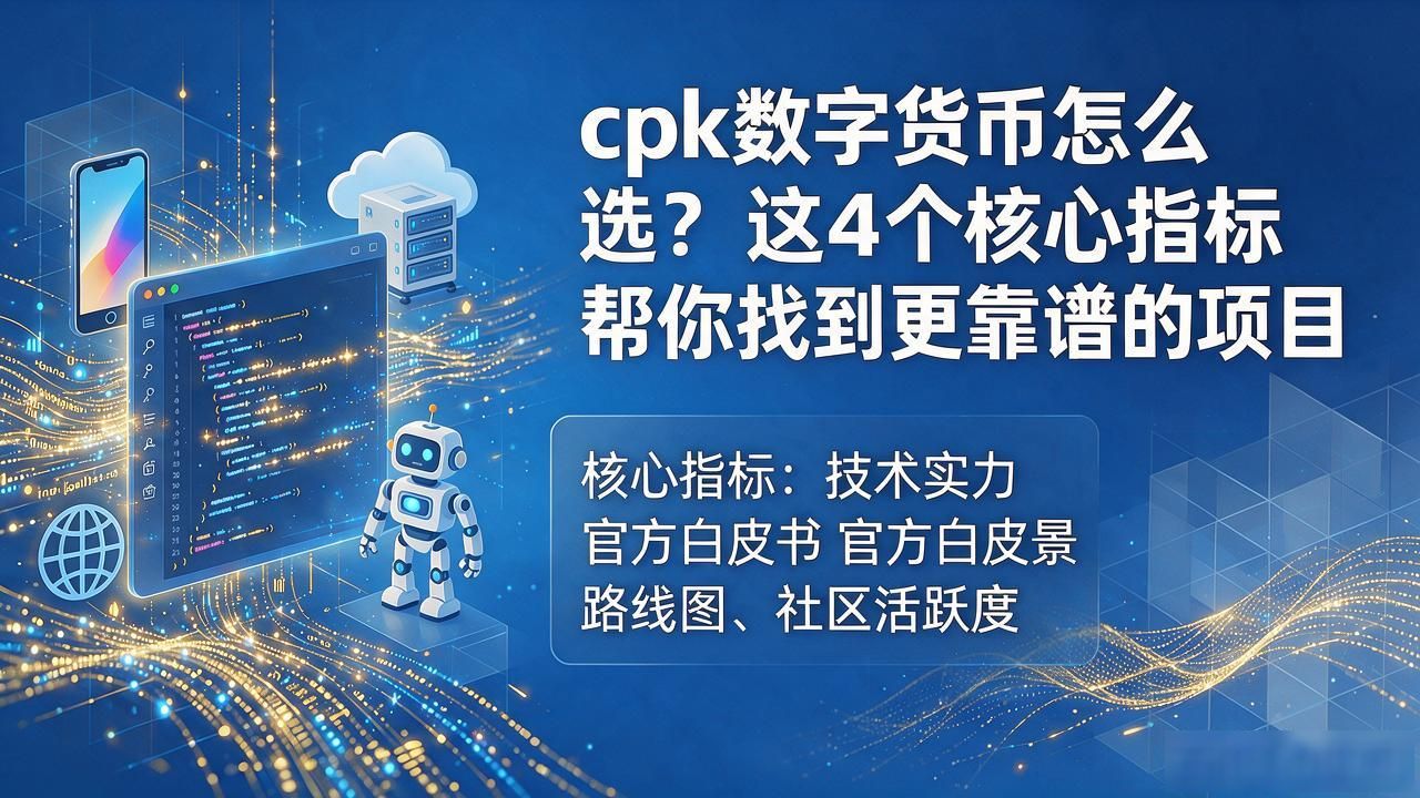 cpk数字货币怎么选?这4个核心指标帮你找到更靠谱的项目