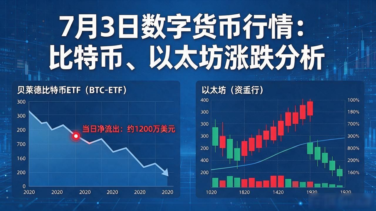 7月3日数字货币行情:比特币、以太坊涨跌分析