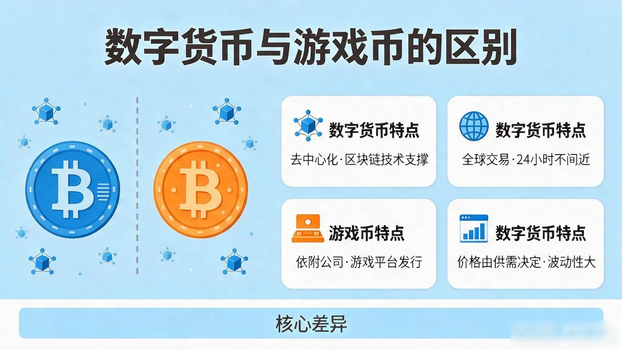 游戏币和数字货币到底啥区别?这篇文章讲明白了