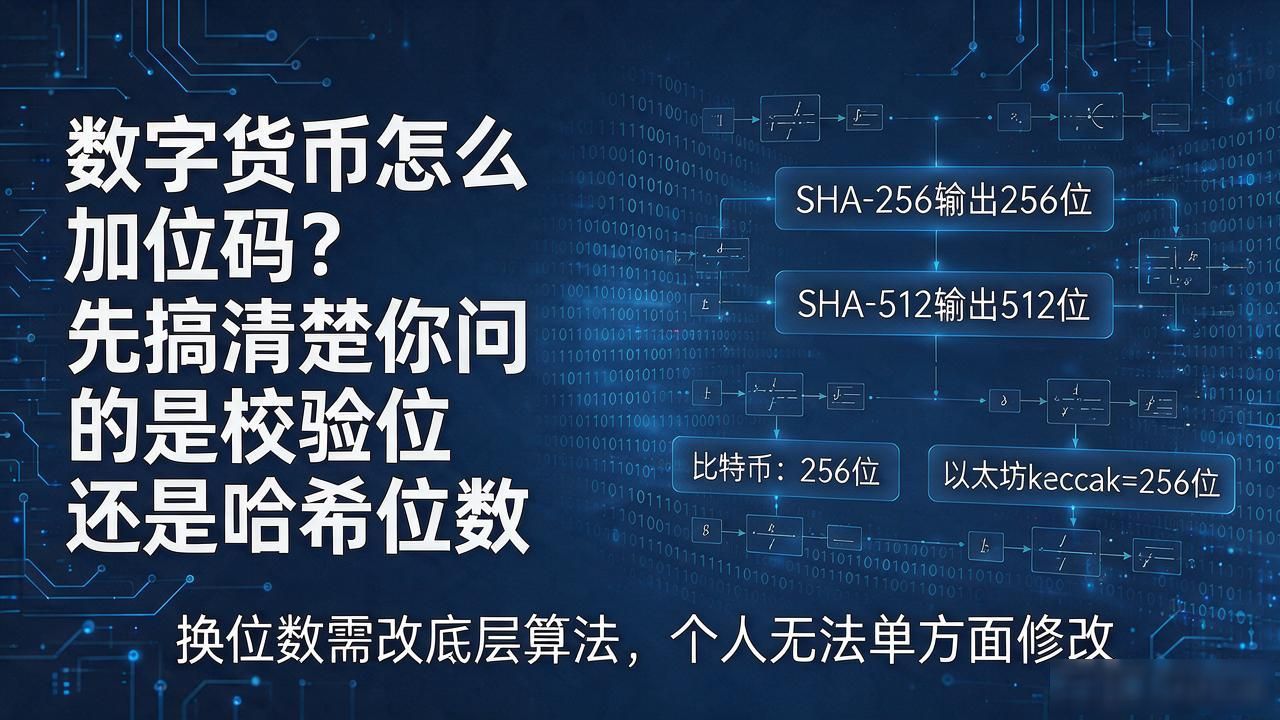 数字货币怎么加位码？先搞清楚你问的是校验位还是哈希位数