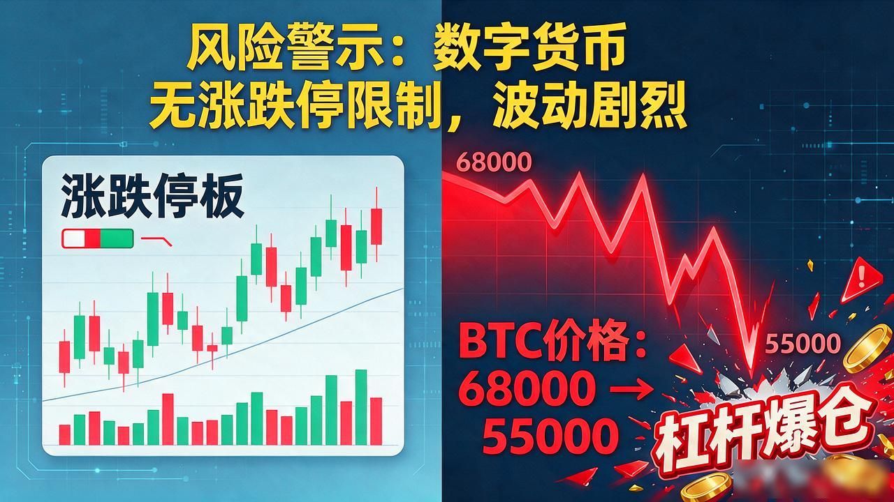 数字货币有涨停板吗?和A股涨跌停完全不是一回事,搞懂再入市