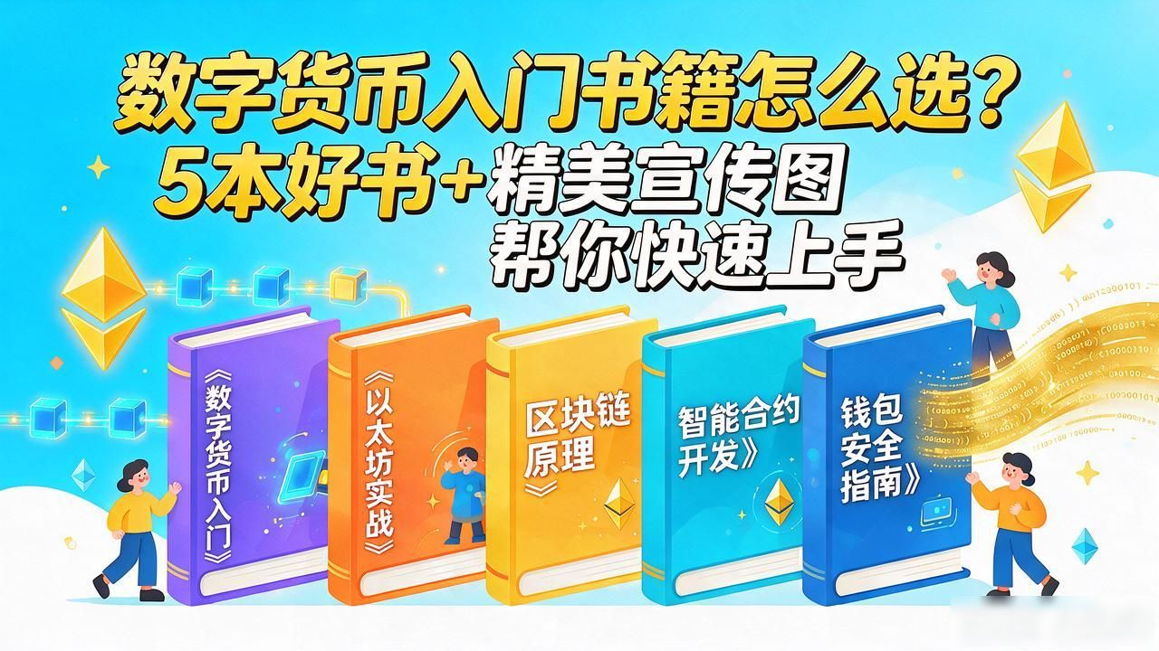 数字货币入门书籍怎么选？5本好书+精美宣传图帮你快速上手