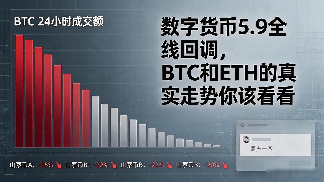 数字货币5.9全线回调,BTC和ETH的真实走势你该看看
