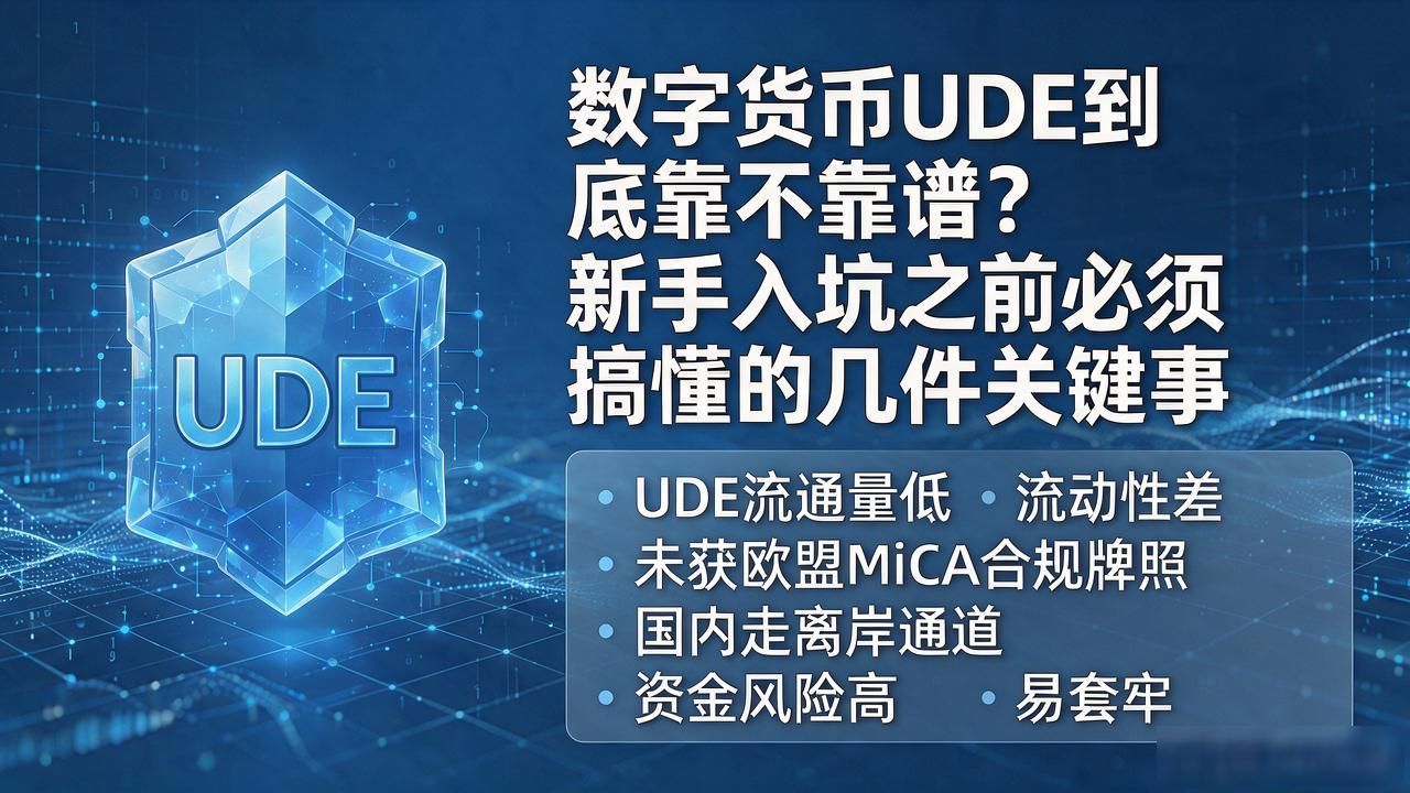 数字货币UDE到底靠不靠谱?新手入坑之前必须搞懂的几件关键事