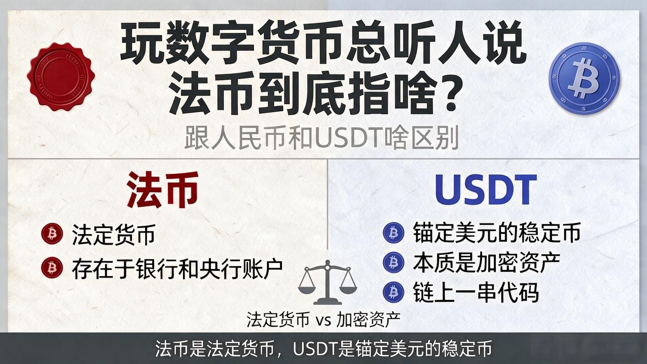 玩数字货币总听人说"法币",法币到底指啥?跟人民币和USDT啥区别