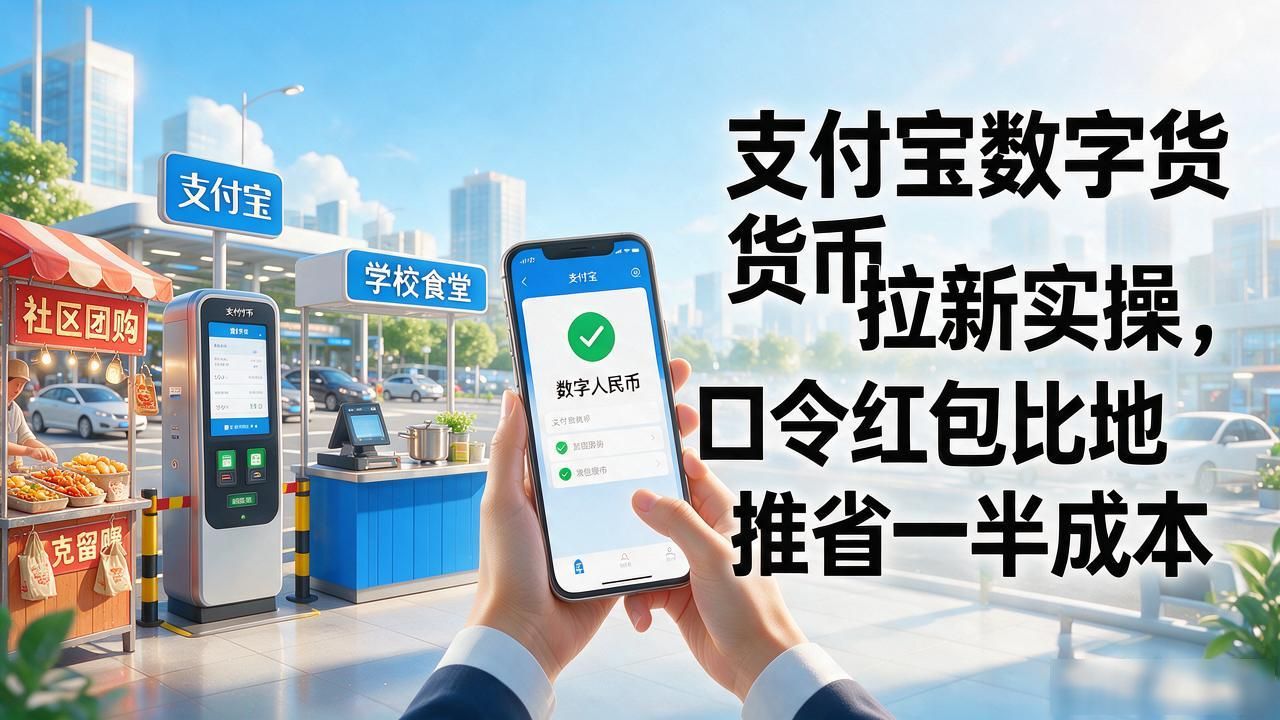支付宝数字货币拉新实操,口令红包比地推省一半成本
