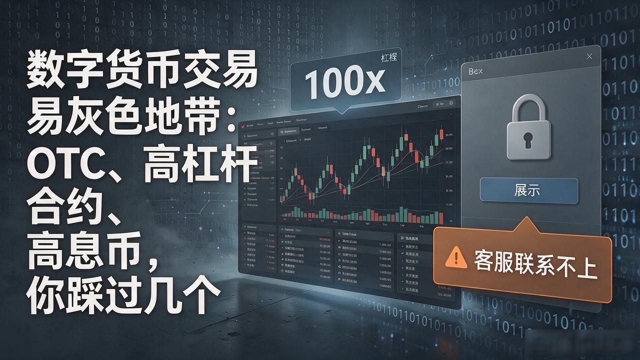 数字货币交易灰色地带：OTC、高杠杆合约、高息币，你踩过几个