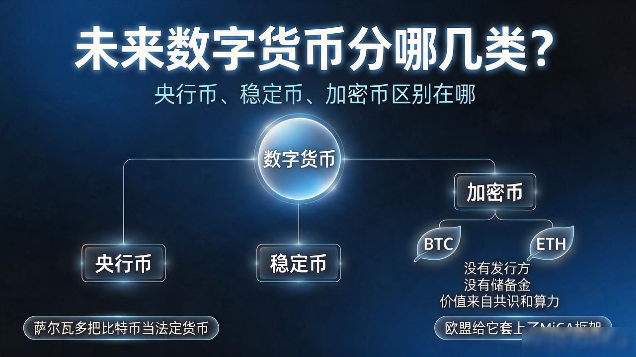 未来数字货币分哪几类？央行币、稳定币、加密币区别在哪