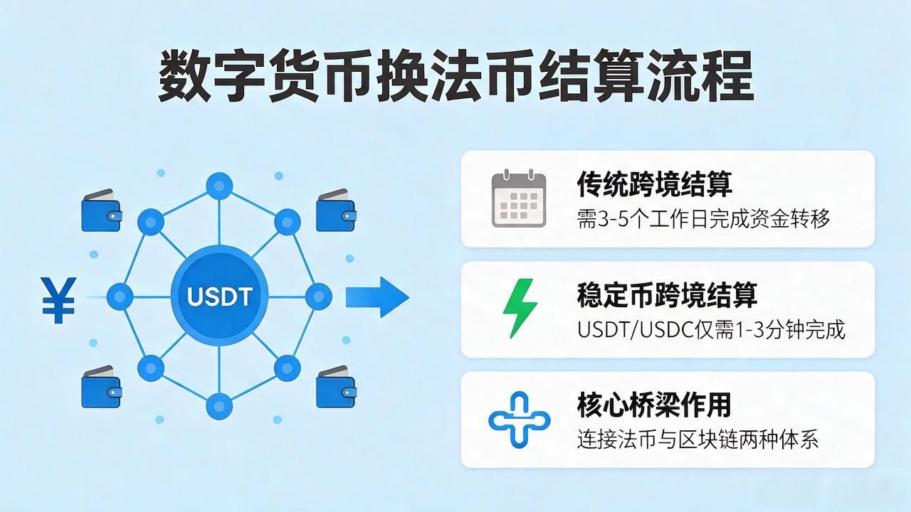 数字货币怎么换成法币?一文讲清结算流程