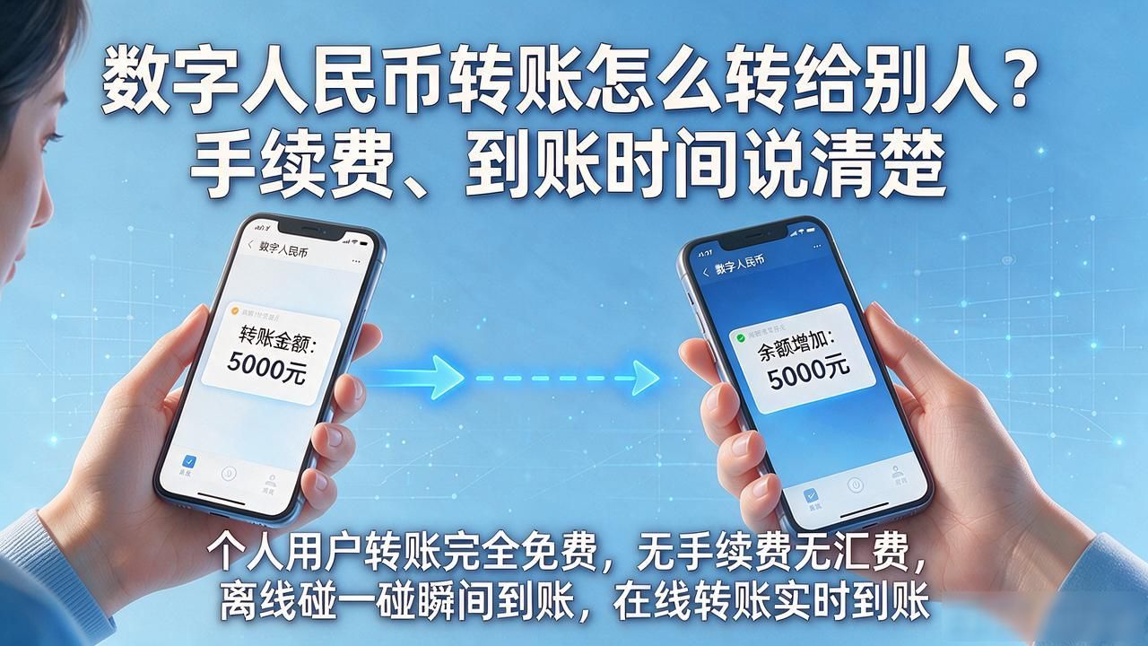 数字人民币转账怎么转给别人?手续费、到账时间说清楚