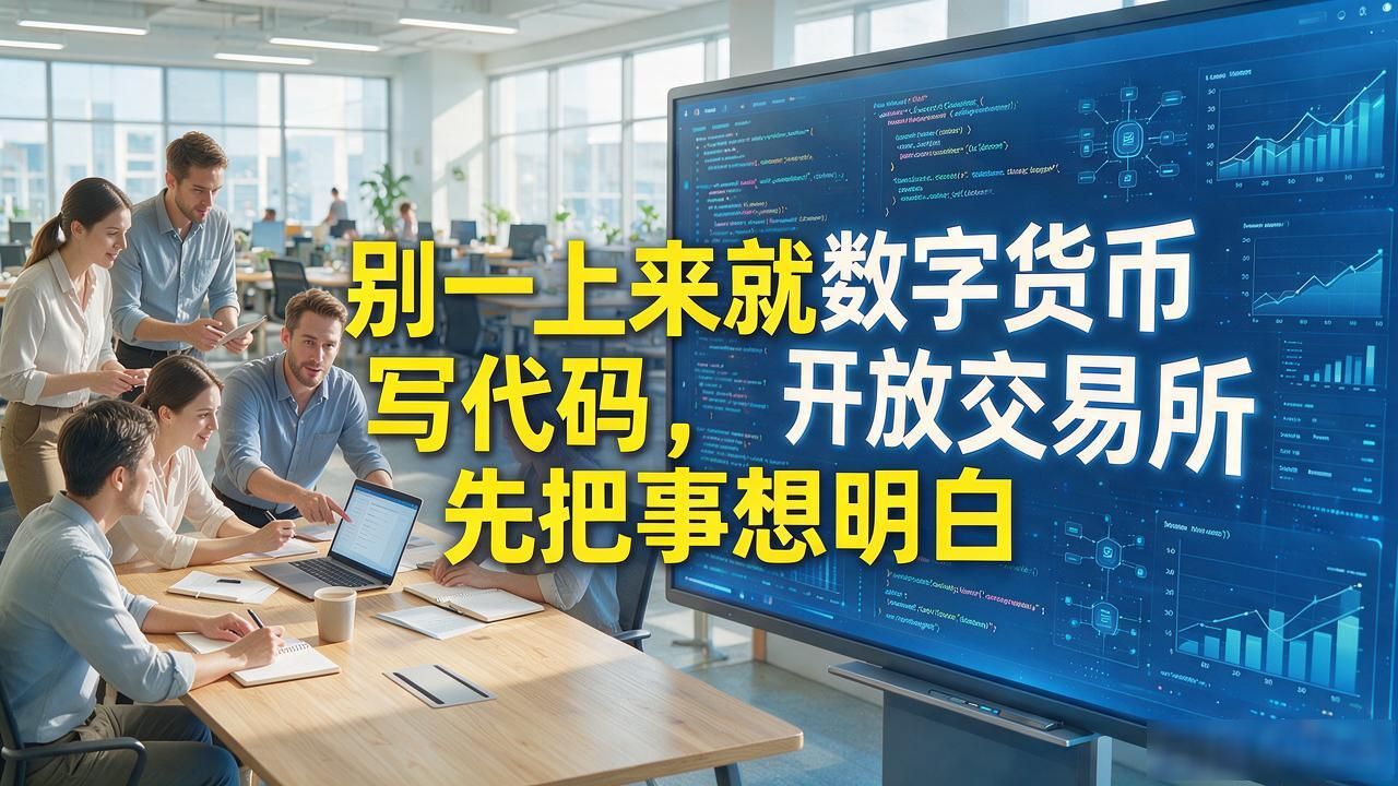 数字货币开放交易所怎么开?别一上来就写代码,先把事想明白