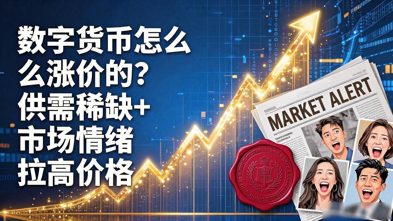 数字货币怎么涨价的？供需稀缺+市场情绪拉高价格