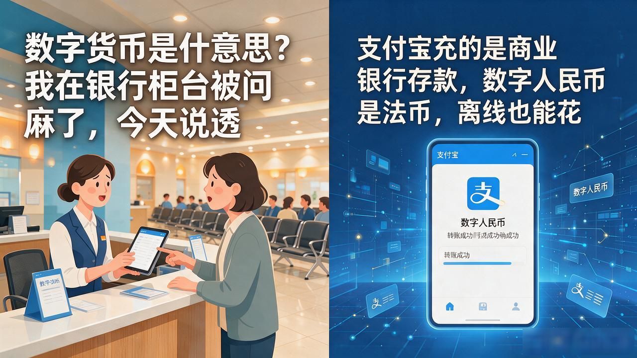 数字货币是什意思?我在银行柜台被问麻了,今天说透