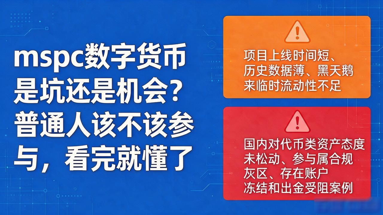 mspc数字货币是坑还是机会?普通人该不该参与,看完就懂了