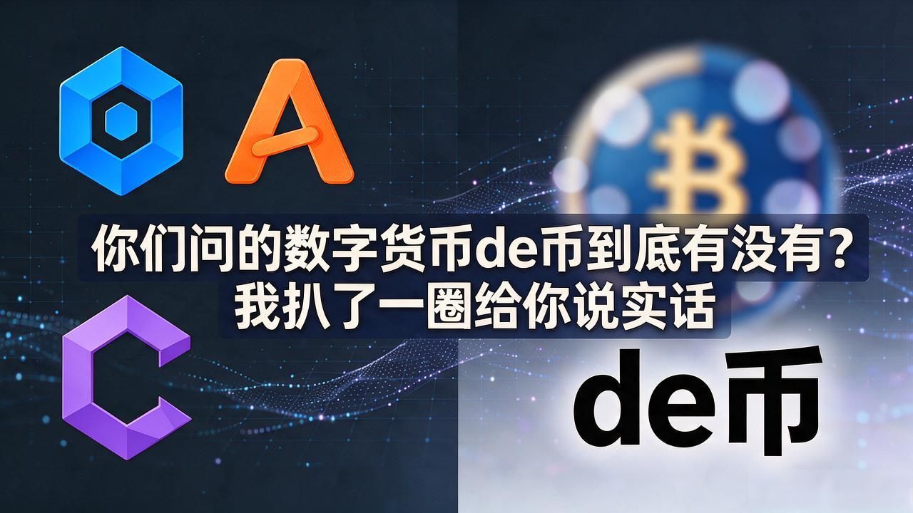 你们问的数字货币de币到底有没有？我扒了一圈给你说实话