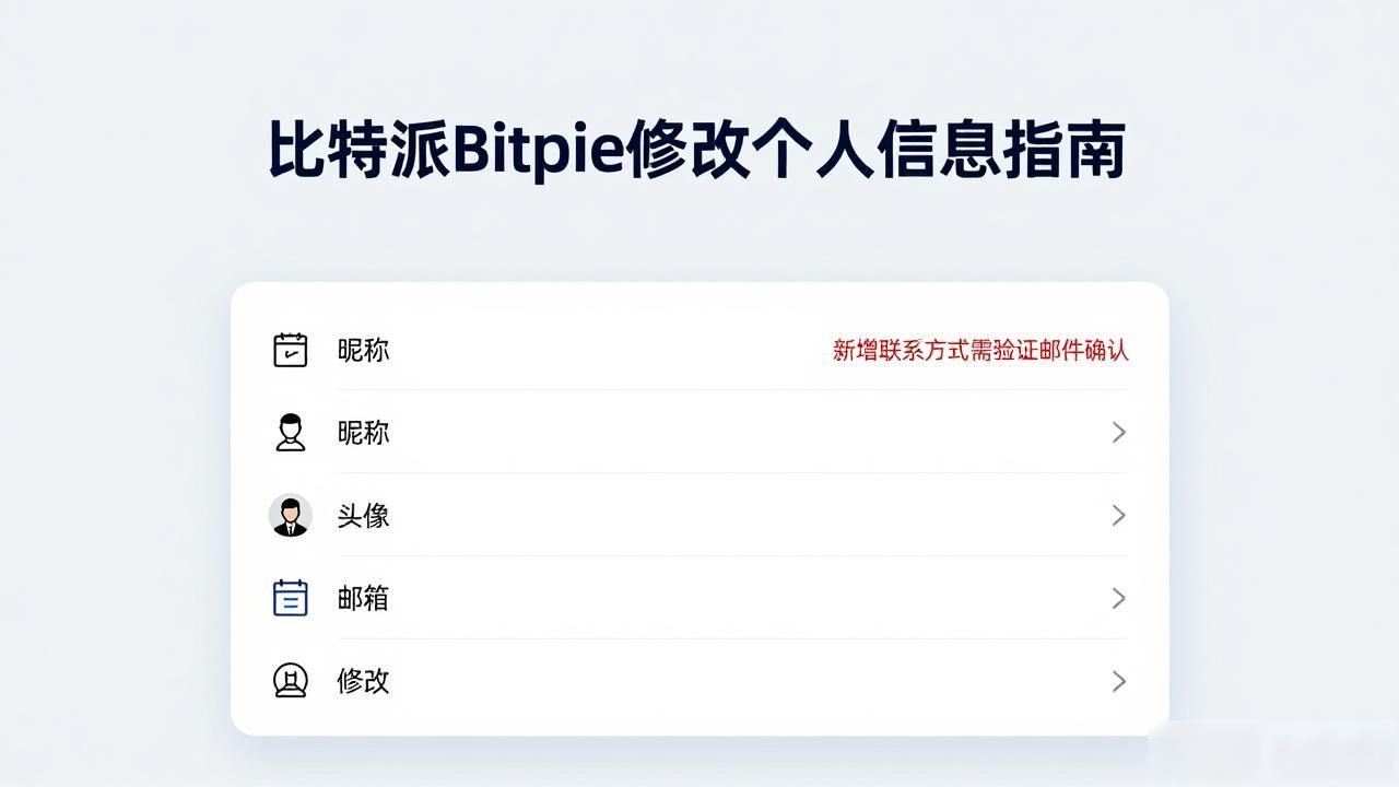 比特派Bitpie修改个人信息指南