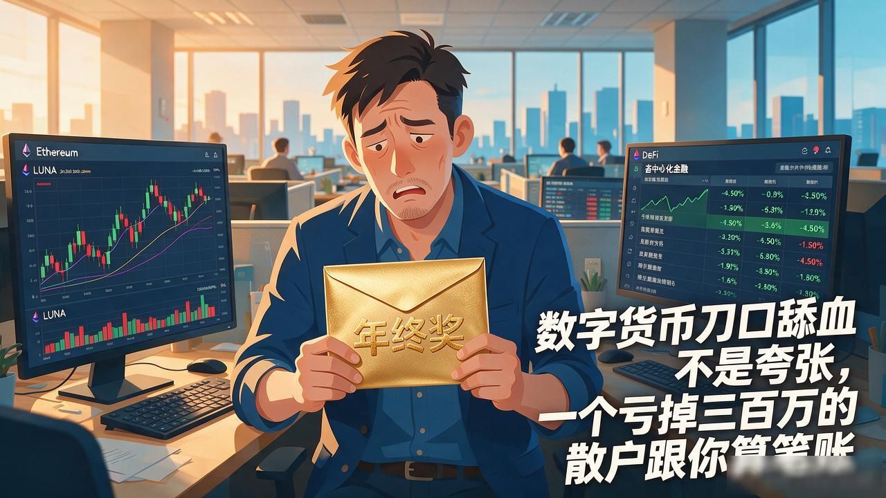 数字货币刀口舔血不是夸张,一个亏掉三百万的散户跟你算笔账