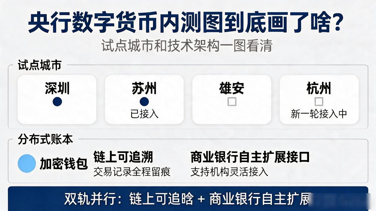 央行数字货币内测图到底画了啥?试点城市和技术架构一图看清