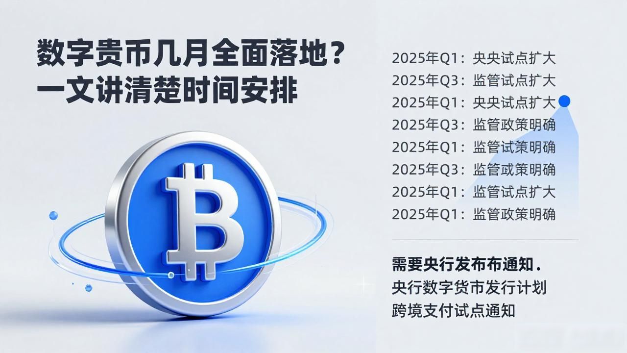 数字货币几月全面落地?一文讲清楚时间安排