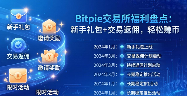 Bitpie交易所福利盘点：新手礼包+交易返佣，轻松赚币