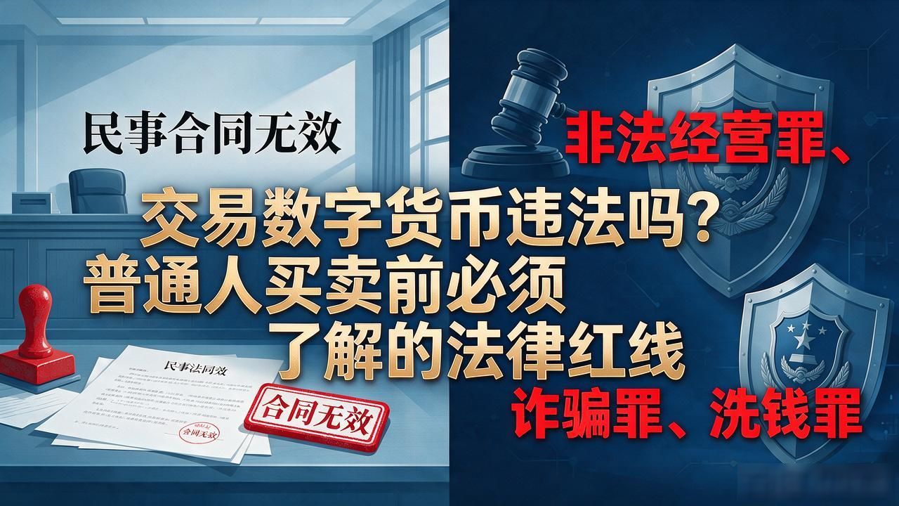 交易数字货币违法吗？普通人买卖前必须了解的法律红线