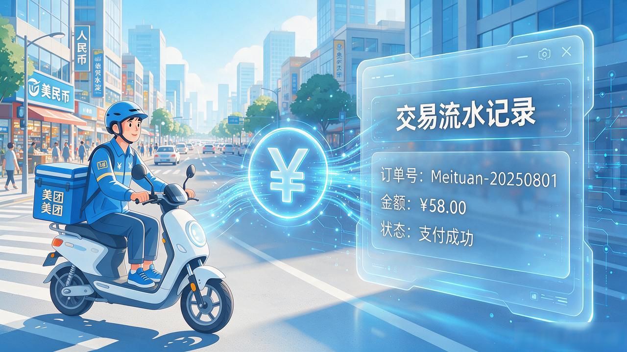 数字人民币落地美团,商户省了钱、骑手松了绑,平台要重新算账