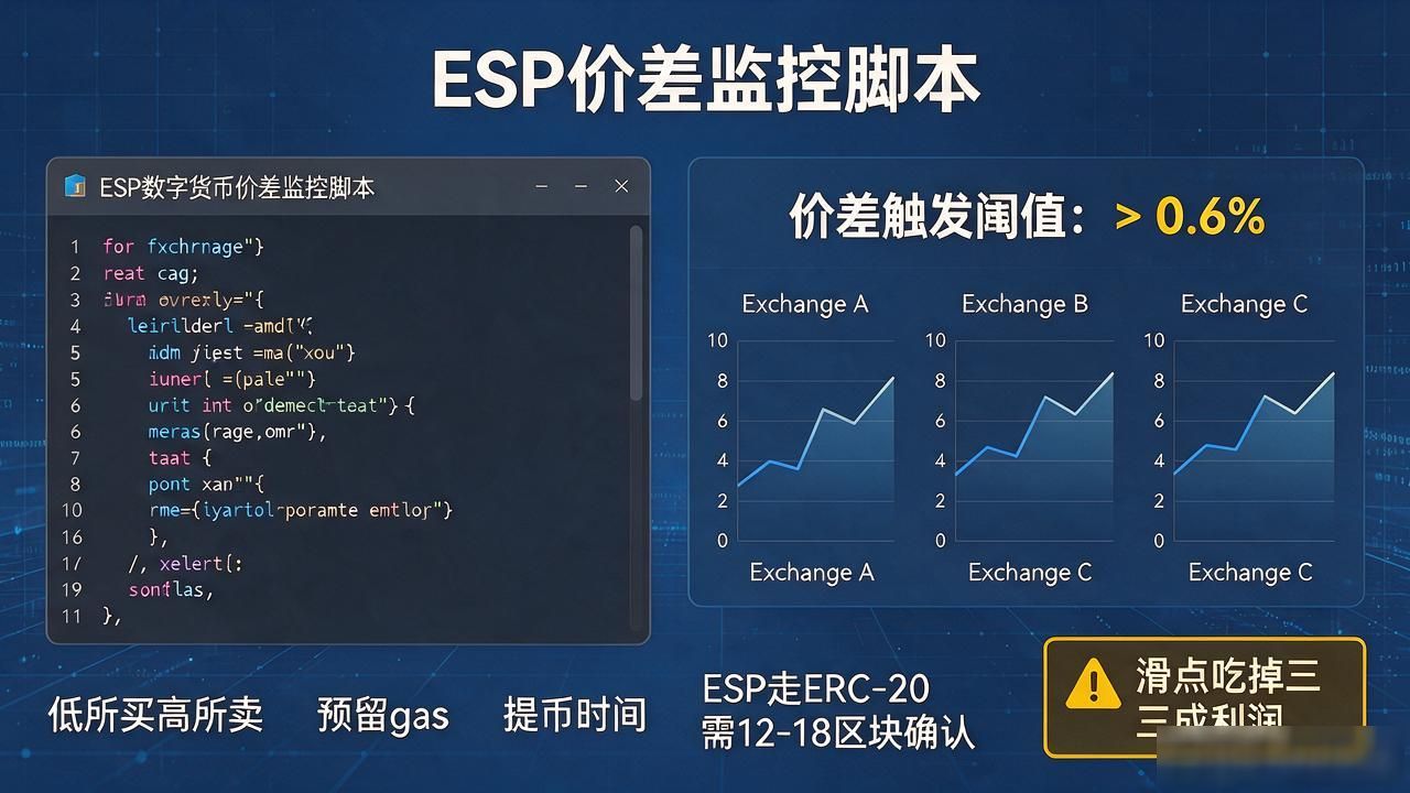 esp数字货币套利实操：散户怎么发现价差、怎么执行、怎么避坑
