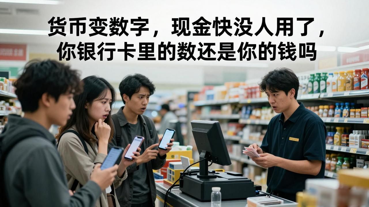货币变数字，现金快没人用了，你银行卡里的数还是你的钱吗