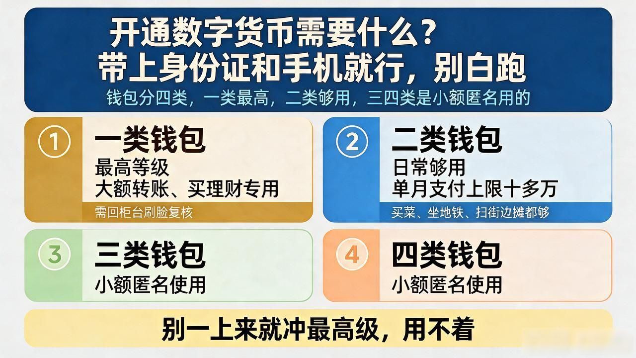 开通数字货币需要什么？带上身份证和手机就行，别白跑