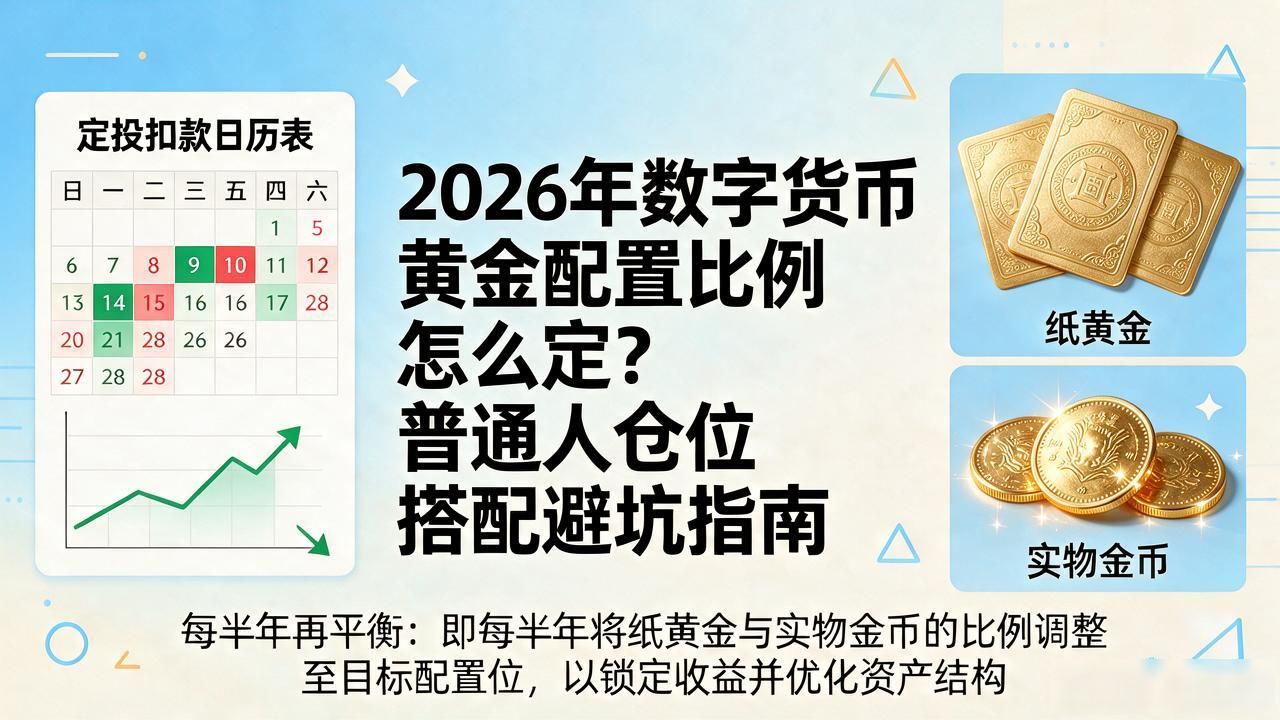 2026年数字货币黄金配置比例怎么定？普通人仓位搭配避坑指南