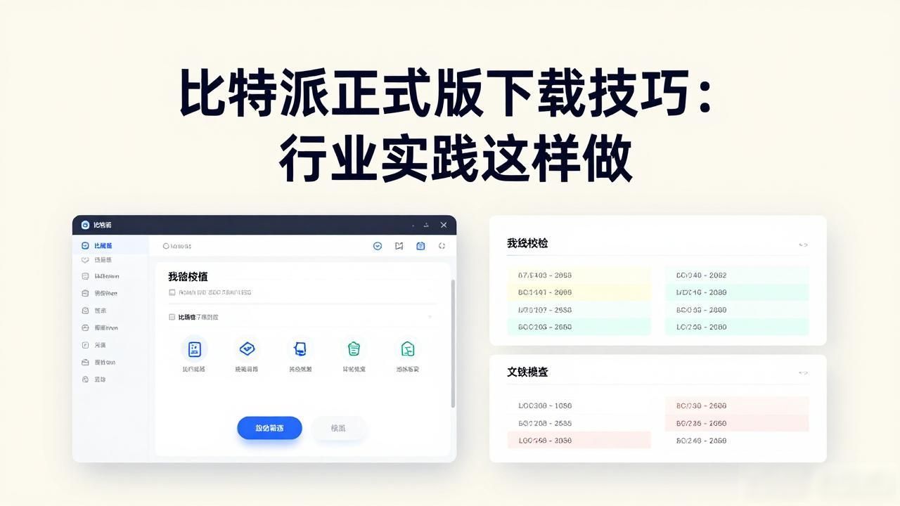 比特派正式版下载技巧:行业实践这样做