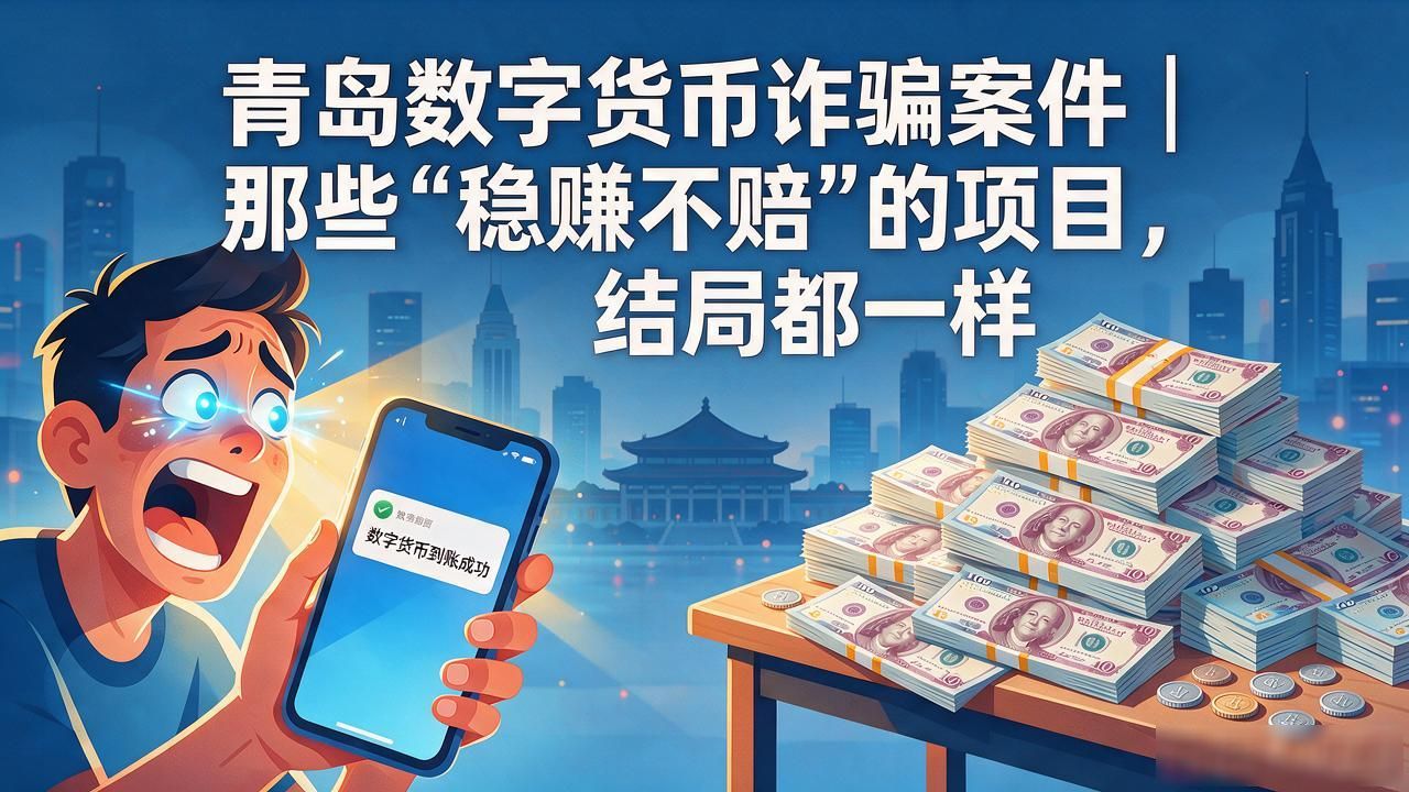 青岛数字货币诈骗案件|那些"稳赚不赔"的项目,结局都一样