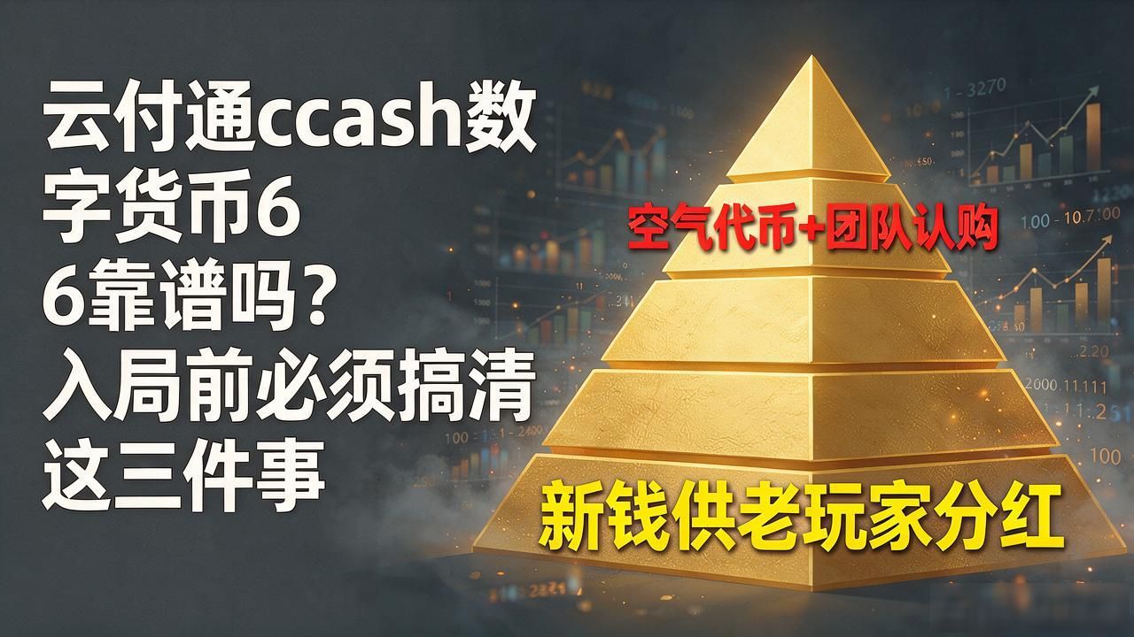 云付通ccash数字货币6靠谱吗?入局前必须搞清这三件事