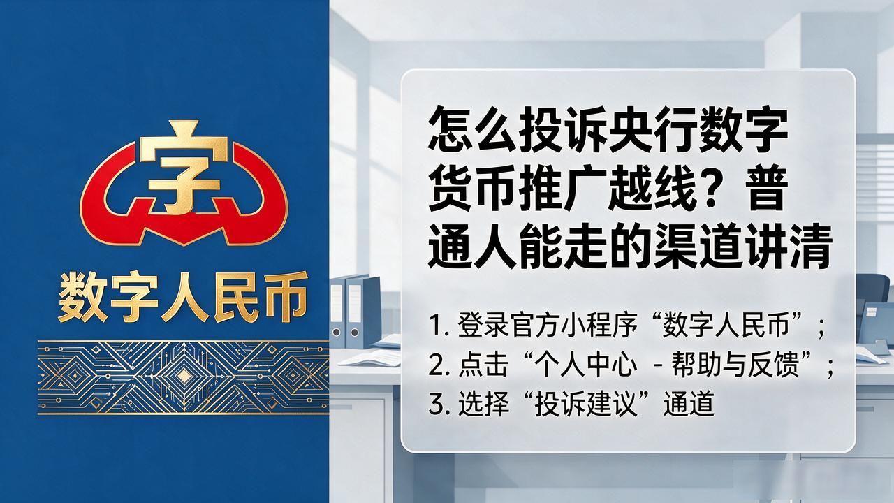 怎么投诉央行数字货币推广越线?普通人能走的渠道讲清