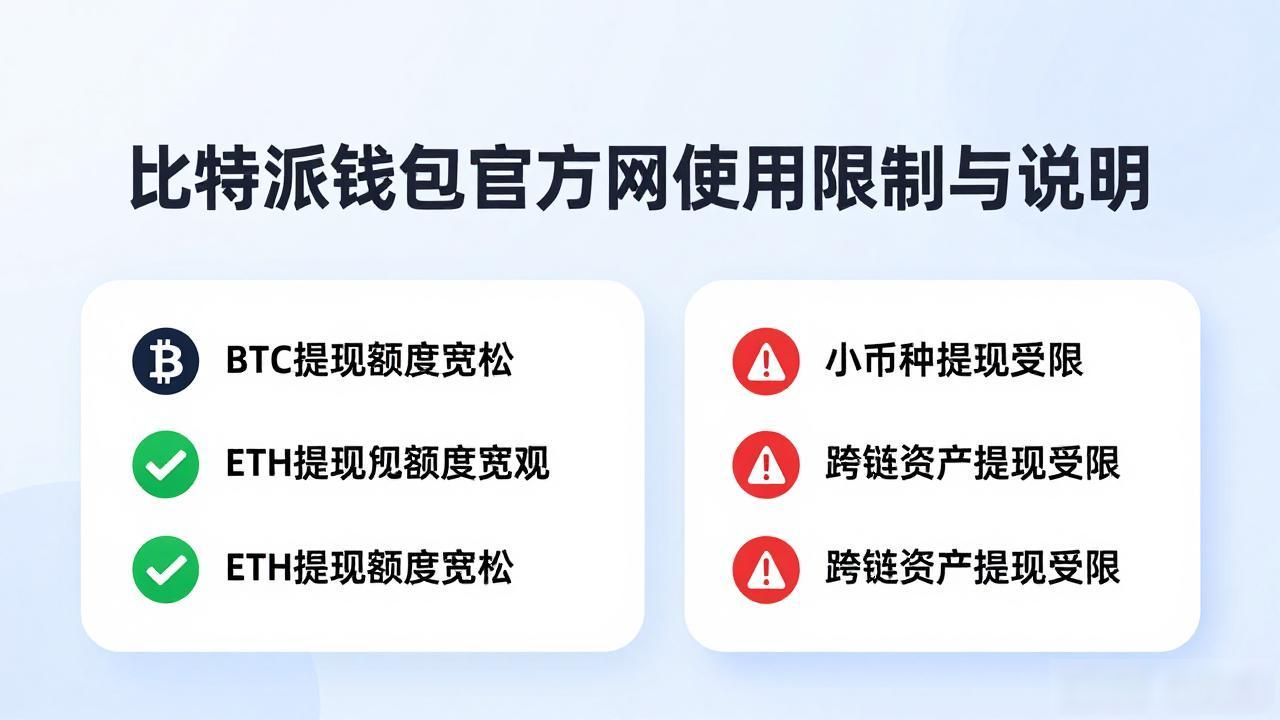 比特派钱包官方网使用限制与说明