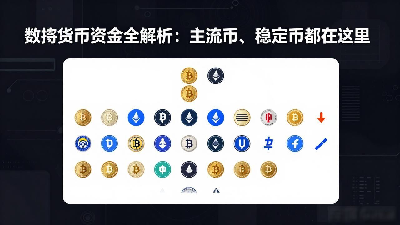 数字货币资金全解析:主流币、稳定币都在这里