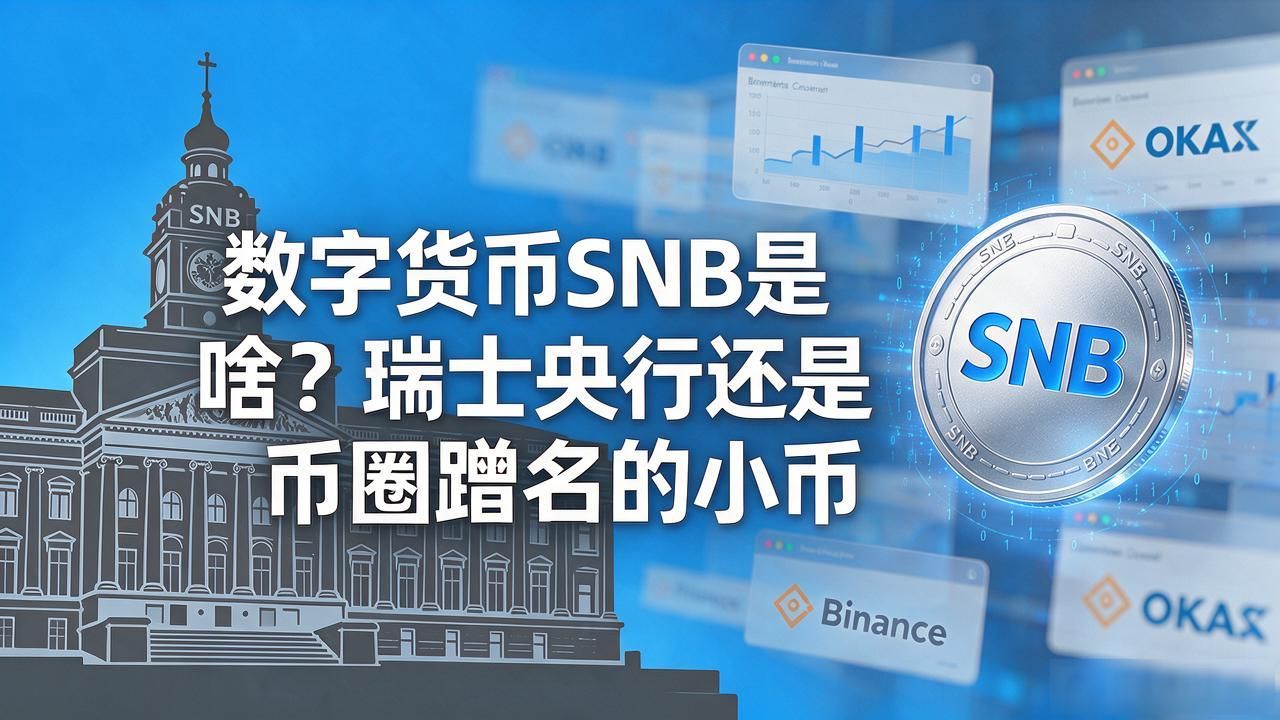 数字货币SNB是啥?瑞士央行还是币圈蹭名的小币,搞清再动手