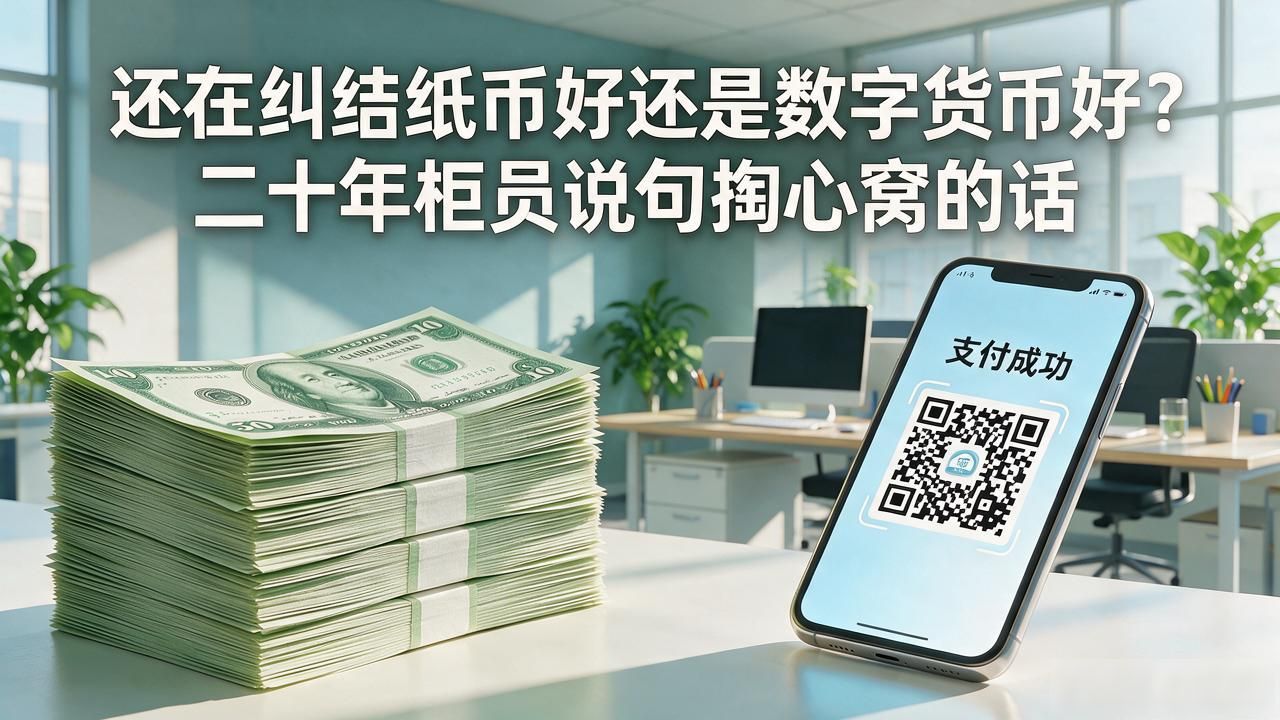 还在纠结纸币好还是数字货币好?二十年柜员说句掏心窝的话