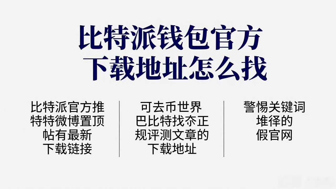 比特派钱包官方下载地址怎么找