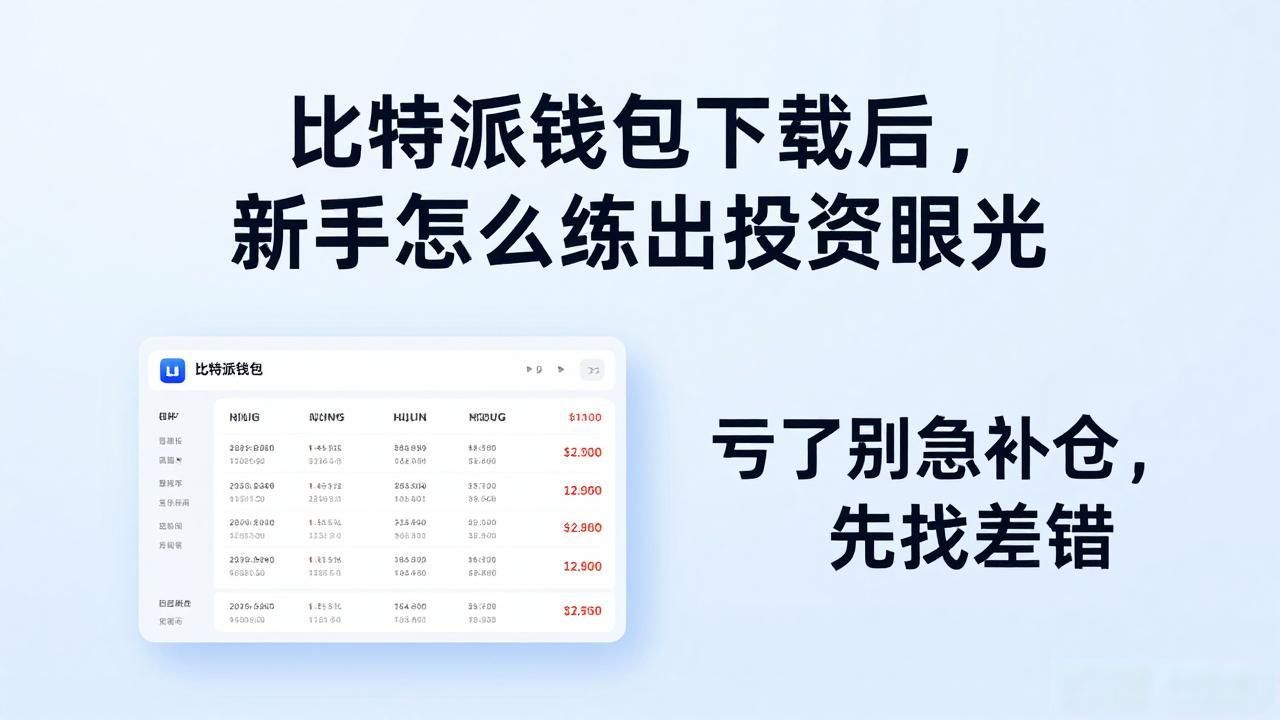 比特派钱包下载后，新手怎么练出投资眼光